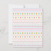 小さなセノリタ·ベビーガールメキシコ人ベビーシャワー 招待状 (裏面)