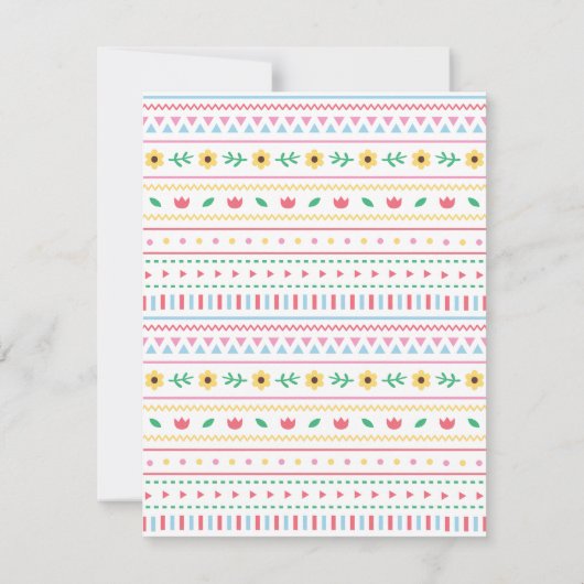 小さなセノリタ·ベビーガールメキシコ人ベビーシャワー 招待状 (裏面)