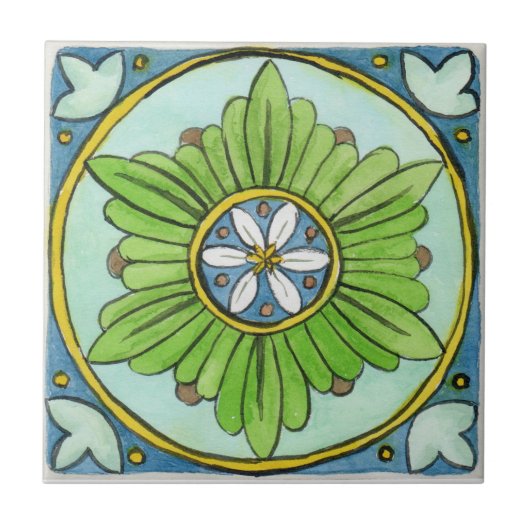 小さなセラミックのタイルインスパイアシチリア – モーシア タイル (正面)