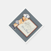 小さなセーラーベビー航海のシャワー スタンダードカクテルナプキン (角)