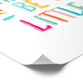 小さなタイポグラフィプリントポスター ポスター (角)