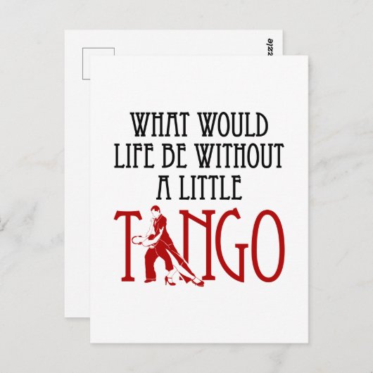 小さなタンゴのない人生とは何か踊り ポストカード (正面/裏面)