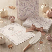 小さなターキーがやってくる！秋のベイビーシャワー 招待状