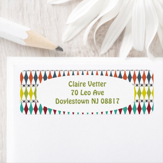 小さなダイヤモンドとスターバスト ラベル (インサイチュ)