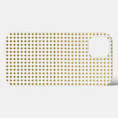 小さなダイヤモンドの形のゴールデンイエローとホワイトのパターン Case-Mate iPhoneケース (裏面 (横))