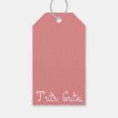 小さなダンサーのチュチュとバレエシューズ ギフトタグ (裏面)