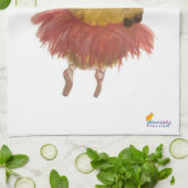 小さなダンサーカピバラ茶タオル キッチンタオル (折り畳み)