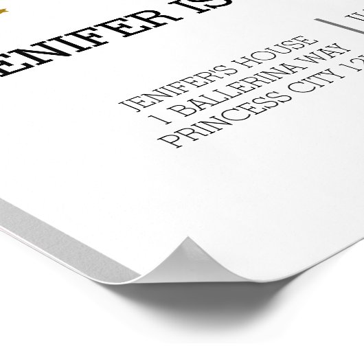 小さなダンサー |ピンクフローラバレエ誕生日パーティー ポスター (角)