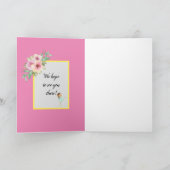 小さなダンサー |ピンクフローラバレエ誕生日パーティー 招待状 (内部)