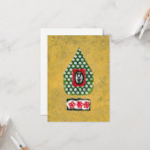 小さなチューリップグリーティングカード カード (正面/裏面インサイチュ)