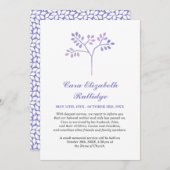 小さなツリーラベンダーとホワイトメモリアル発表 案内状 (正面/裏面)