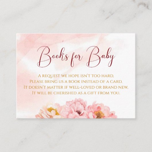 小さなテディベア花王女ピンクの水色 エンクロージャーカード (正面)