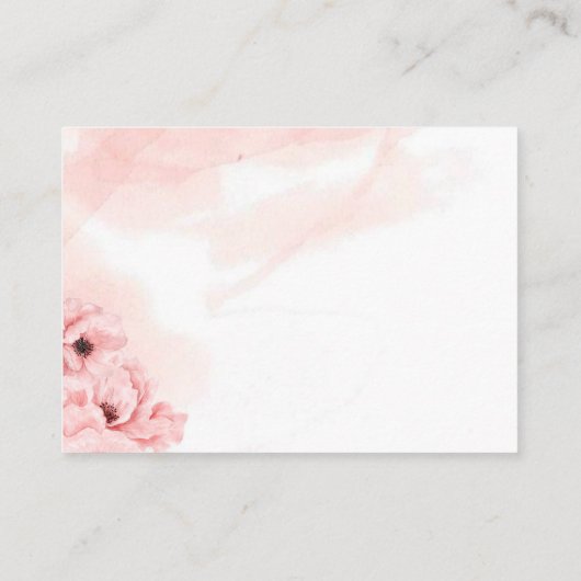 小さなテディベア花王女ピンクの水色 エンクロージャーカード (裏面)