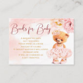 小さなテディベア花王女ピンクの水色 エンクロージャーカード (正面)