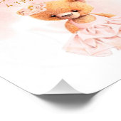 小さなテディベア花王女ピンクの水色 フォトプリント            (角)