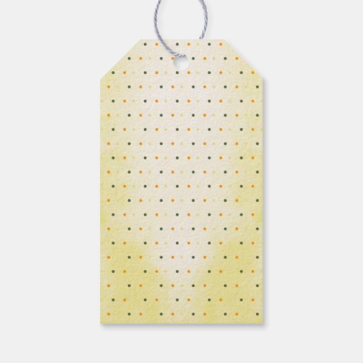 小さなデイジーが途中のフローラの赤ちゃんシャワー ギフトタグ (裏面)