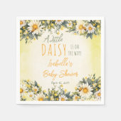小さなデイジーが途中のフローラの赤ちゃんシャワー スタンダードカクテルナプキン (正面)