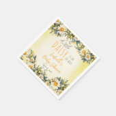 小さなデイジーが途中のフローラの赤ちゃんシャワー スタンダードカクテルナプキン (角)