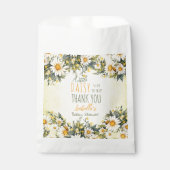 小さなデイジーが途中のフローラの赤ちゃんシャワー フェイバーバッグ (正面)