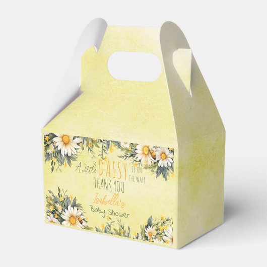 小さなデイジーが途中のフローラの赤ちゃんシャワー フェイバーボックス (裏面サイド)