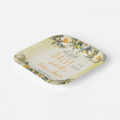 小さなデイジーが途中のフローラの赤ちゃんシャワー ペーパープレート (傾斜あり)