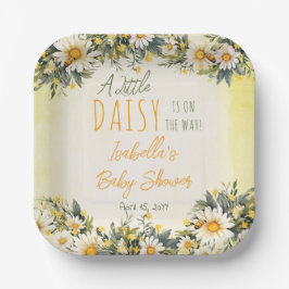 小さなデイジーが途中のフローラの赤ちゃんシャワー ペーパープレート