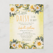 小さなデイジーが途中のフローラの赤ちゃんシャワー ポストカード (正面)