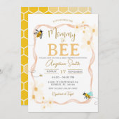 小さなデイジービー赤ちゃんシャワーママへビー 招待状 (正面/裏面)