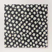 小さなデイジー、ヴィンテージ、シームレスな背景。 ジグソーパズル (横)