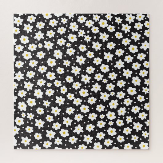 小さなデイジー、ヴィンテージ、シームレスな背景。 ジグソーパズル (縦)