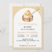 小さなデンプリン 誕生日パーティーのお誘い 招待状 (正面)