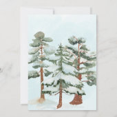 小さなトナカイの冬のクリスマスベイビーシャワー雪 招待状 (裏面)