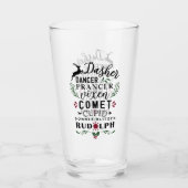 小さなトナカイ8羽 タンブラーグラス (正面)