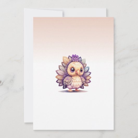 小さなトルコがやってくる招待状、ありがとう 招待状 (裏面)