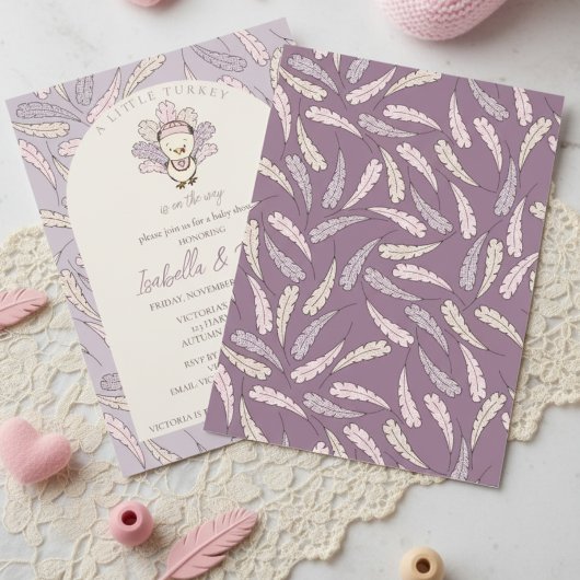 小さなトルコちゃんがやってくる!秋のベイビーシャワー 招待状