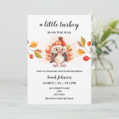 小さなトルコの秋のベイビーシャワー招待状 招待状 (スタンド正面)