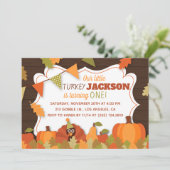 小さなトルコの誕生日パーティー招待状 招待状 (スタンド正面)