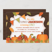 小さなトルコの誕生日パーティー招待状 招待状 (正面/裏面)