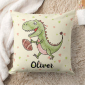 小さなトレックス遊のフットボールパーソナライズされた クッション (ブランケット)