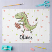 小さなトレックス遊のフットボールパーソナライズされた 薄葉紙 (クラフト)