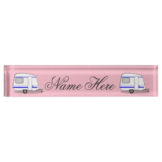小さなトレーラーgypsy caravan Thunder_Cove色 デスクネームプレート (正面)