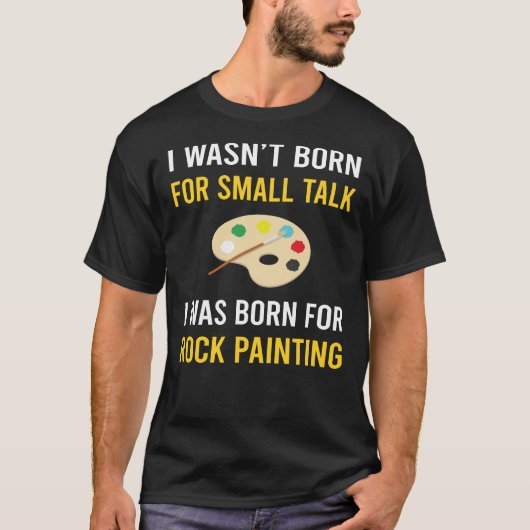 小さなトークロック絵を描の岩 Tシャツ (正面)