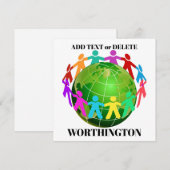 小さなドアの看板、文房具、招待状 招待状 (正面/裏面)