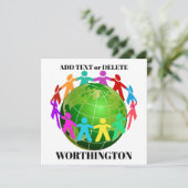 小さなドアの看板、文房具、招待状 招待状 (スタンド正面)