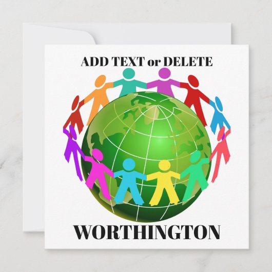 小さなドアの看板、文房具、招待状 招待状 (正面)