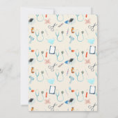 小さなドクターがやってくる！メディカル AA ベイビーシャワー 招待状 (裏面)