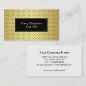 小さなドットの金ゴールドプロフェッショナル 名刺 (正面/裏面)