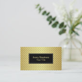 小さなドットの金ゴールドプロフェッショナル 名刺 (スタンド正面)