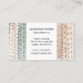 小さなドット水色抽象芸術名刺 名刺 (裏面)