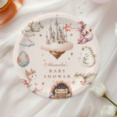 小さなドラゴンが赤ちゃんシャワーを浴びる ペーパープレート